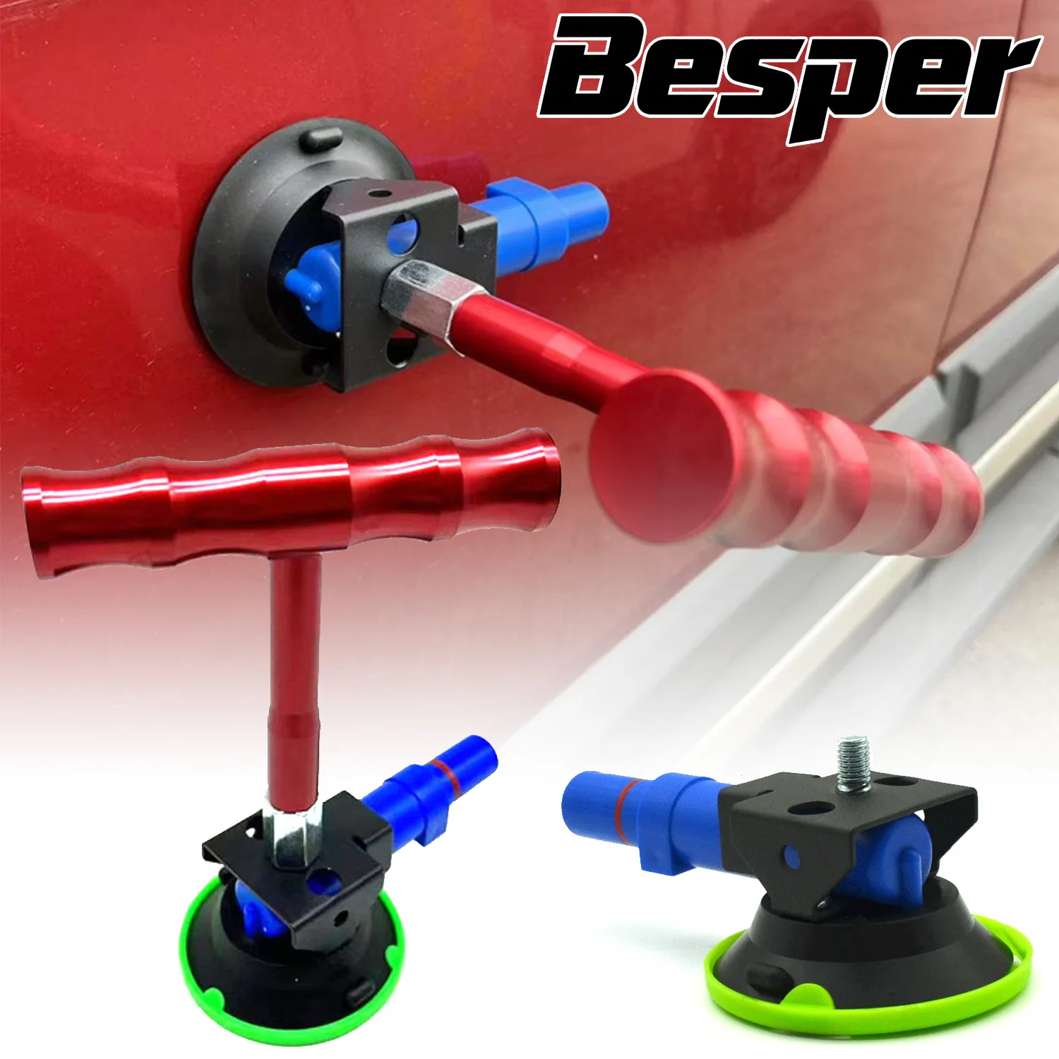 Powerful Vacuum Pump Car Dent Puller, Paintless T-Handle Dent Removal Auto Body Hail,Upgraded Strong Suction Cup Dent Puller
