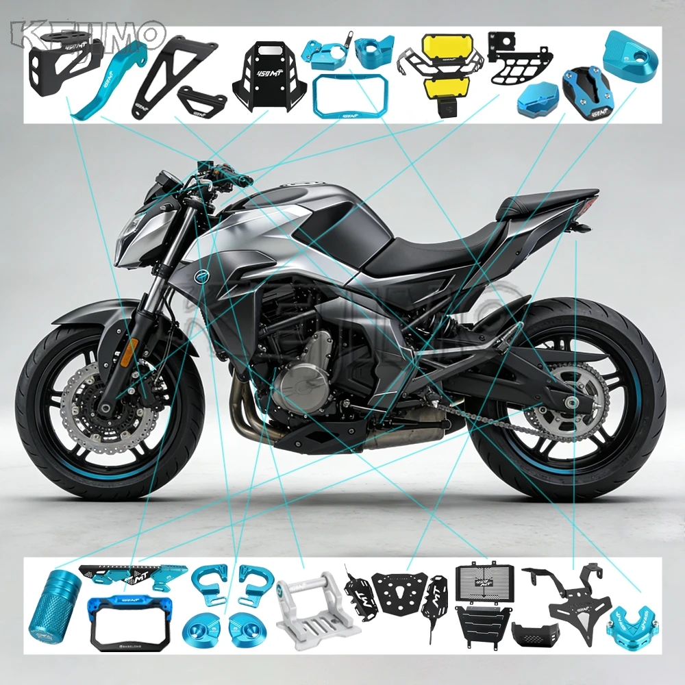 

two finger clutch lever For CFMOTO 450MT Ibex 450 2024-2026 Headlight guard lever enlargement version Sidestand Switch Guard