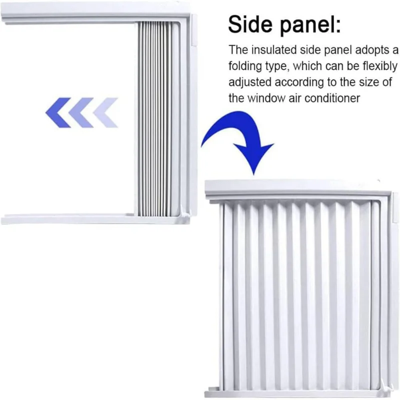 

DFNDZ Window Air Conditioner Side Panel And Frame Set | Room Ac Accordion Filler Curtain | AC Unit Window Insulation | Adjust