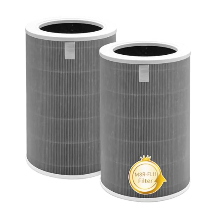 

2 Pack M8R-FLH Replacement Filter Compatible with Xiaomi Mi Air Purifier Models 3C 3H 3 2C 2H 2S Pro 3-Stage Filtration with Ac