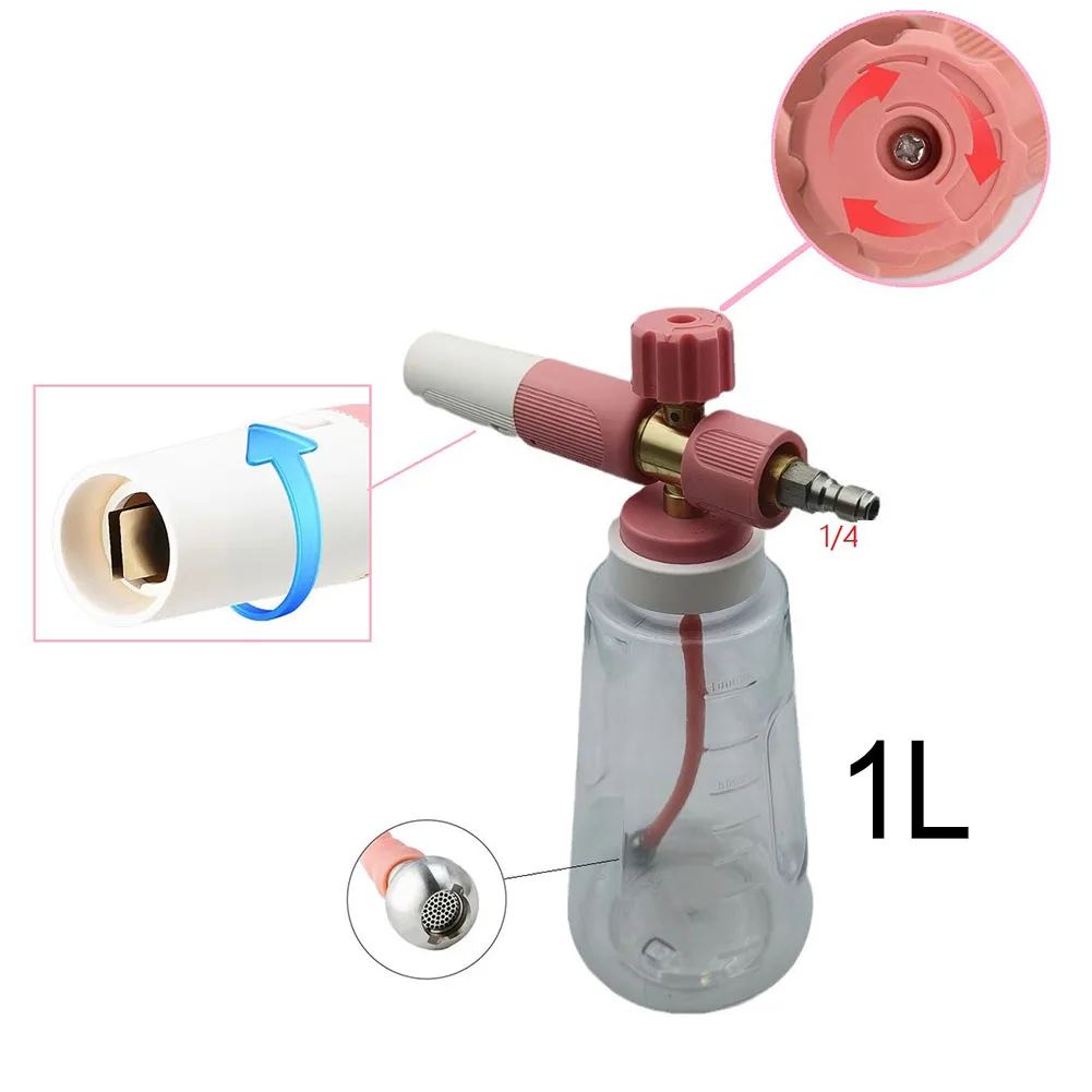 Lightweight High Pressure Foam Pistol with Adjustable Spray Modes and Foam Density Control for Customized Cleaning Power
