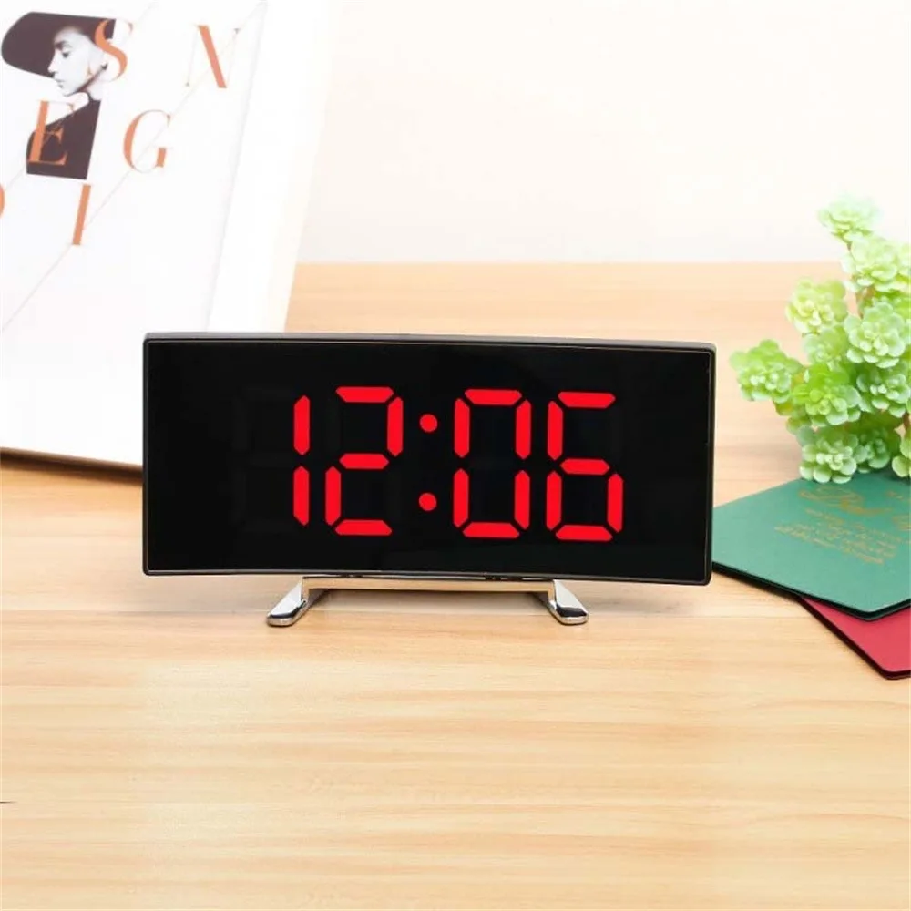 Digital Clock With Temperature Date Time Desktop Plug-in Mode Digital Display Home Decoration Led Multifunctional Creative