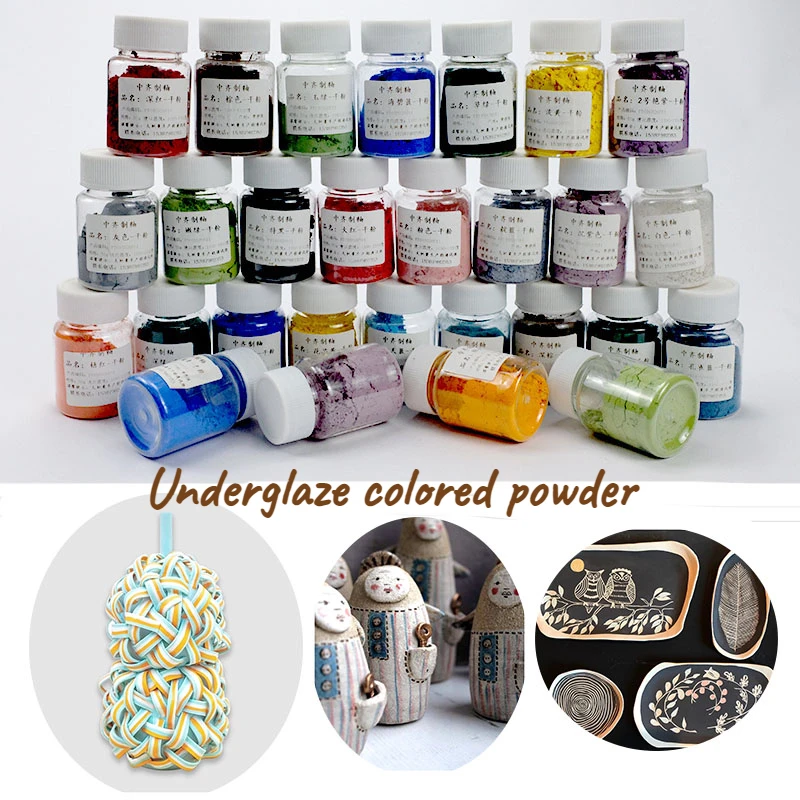 50g Ceramic Glaze Coloring Powder DIY Pottery Glaze Coloring Tools Kneading Clay Glaze Mixing Agent Art Pigments