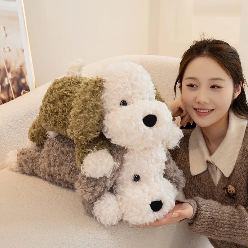 

Мягкая плюшевая игрушка-собака 35-55 см, супермягкая, милая, лежачая, мультяшная, пухлый щенок, успокаивающая кукла, подушка для сна, подарок для девочек
