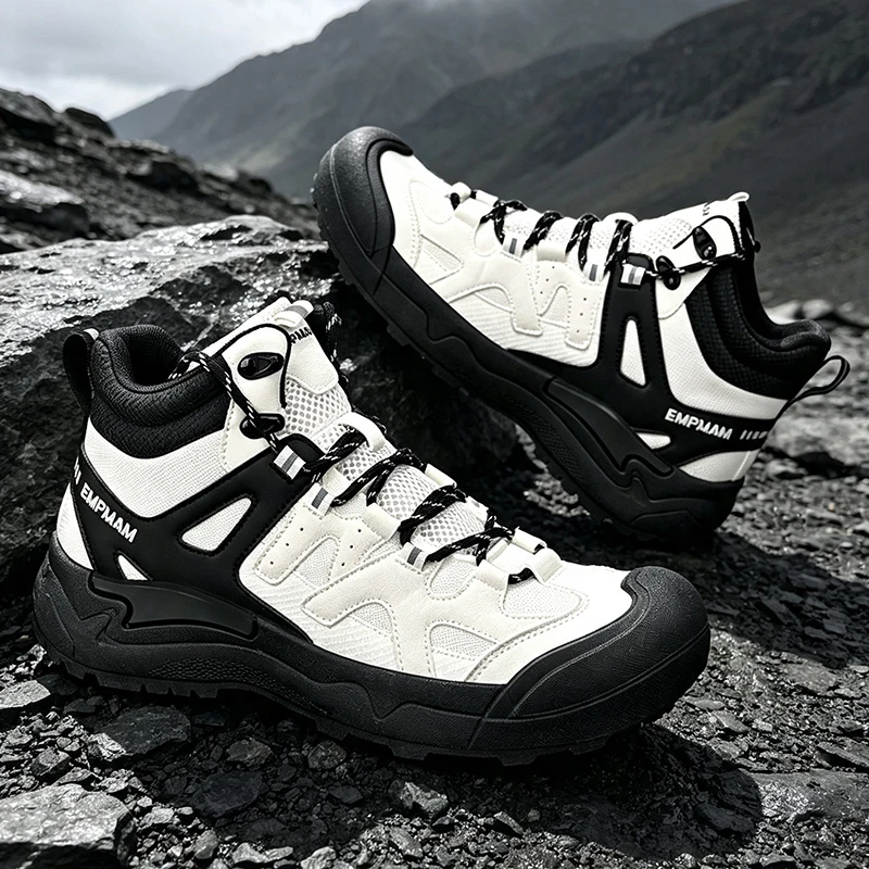 Men’s Tactical Boots Autumn Lightweight Side-zip Mesh US Combat Boots Outdoor Durable Hiking Desert Work Boot