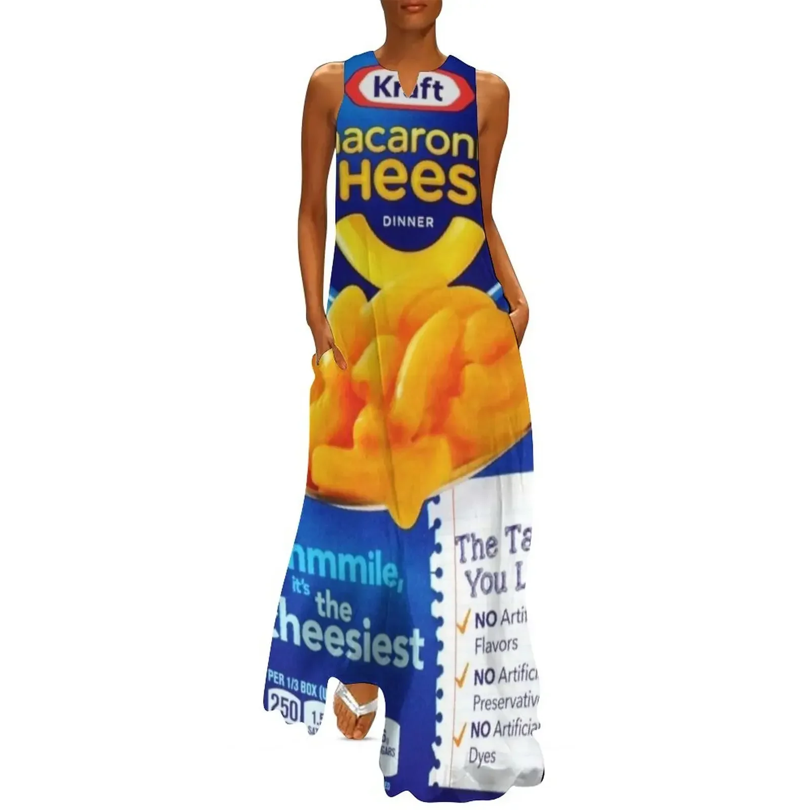 Vestido largo con diseño de macarrones y queso artesanal, vestido de invitado de boda, vestido vendaje para mujer 2025