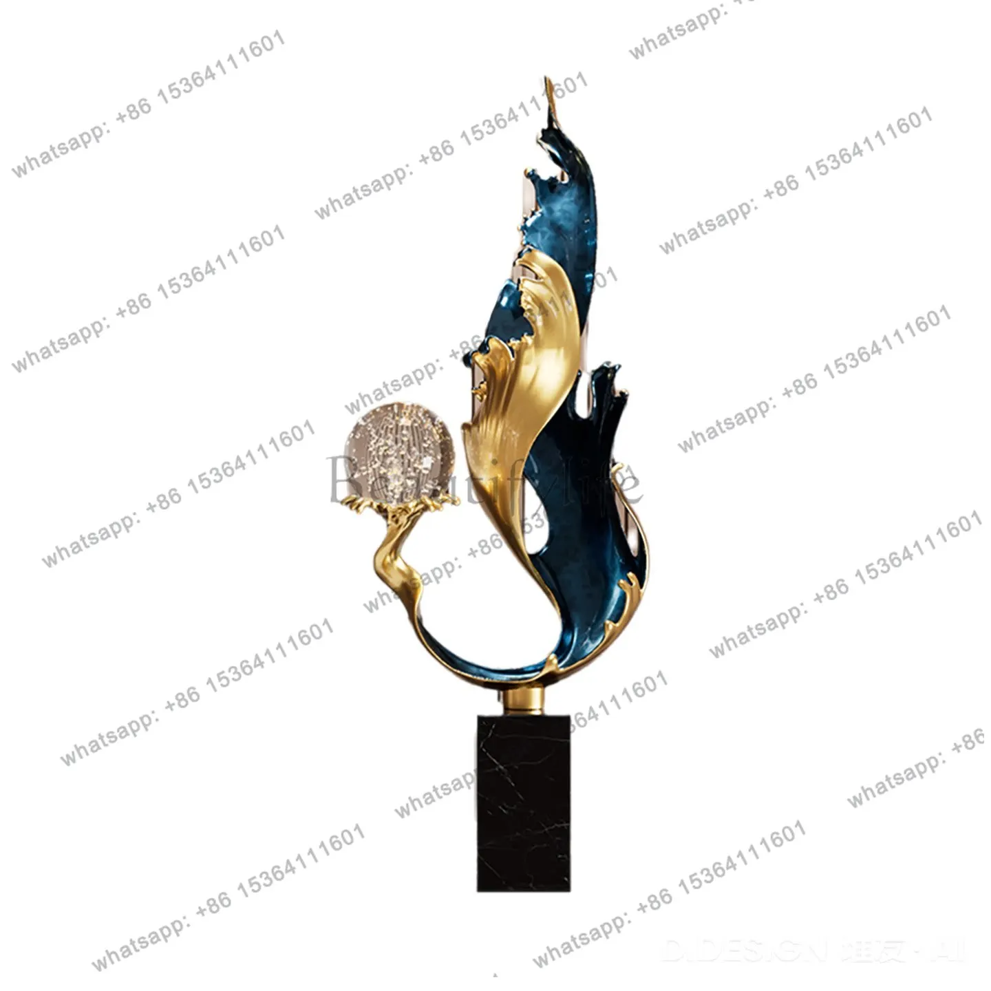 Ornament light luxury atmosphere high grade wind and water living room high sense entrance niche decoration
