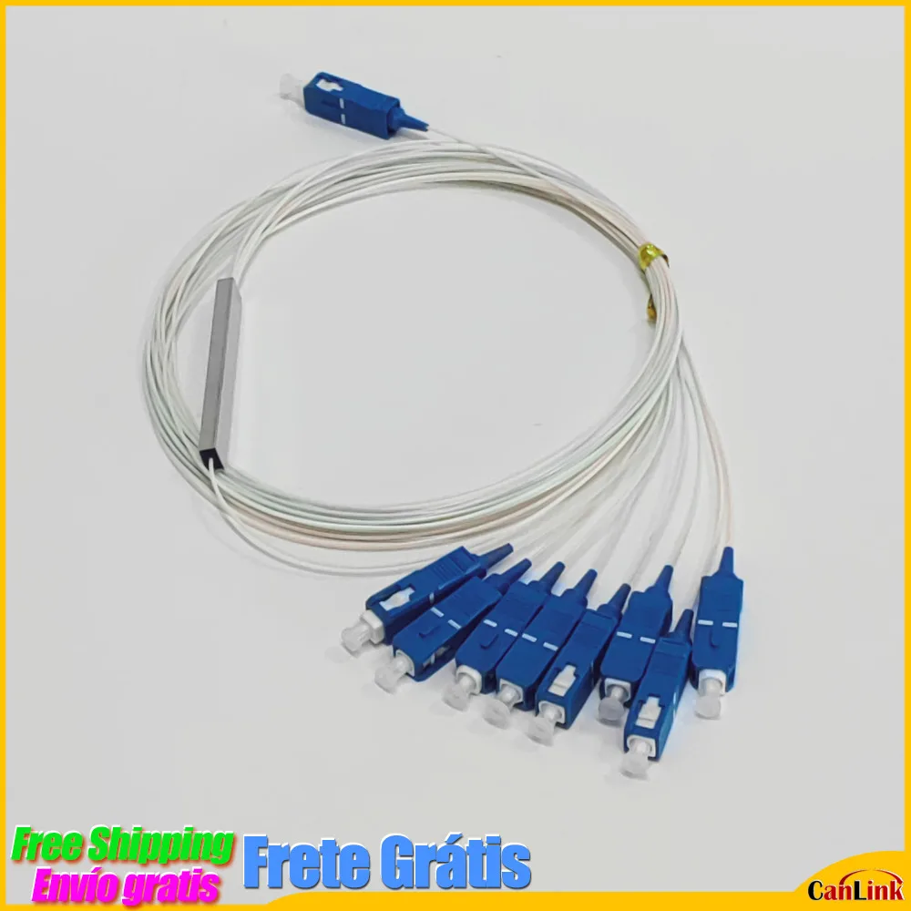 FTTH 광섬유 스플리터, PLC SC/UPC SM 0.9mm G657A1 PVC 1m, 1x2, 1x4, 1x8, 1x16, 1x32, 1x64, 무료 배송, 5 개/로트