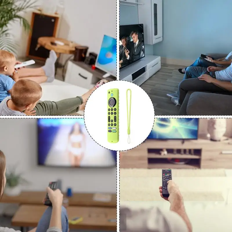 아마존 파이어 TV 스틱용 실리콘 커버, 랜야드 낙하 방지 보호 케이스 포함, 4K 맥스 2023 스트리밍 장치 소프트 원격 케이스, 신제품