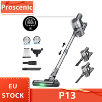 Proscenic P13 Cordless Vacuum Cleaner, 35Kpa Suction, Stick Vacuum with Green Light, LED Display, Anti-tangle Roller Brush