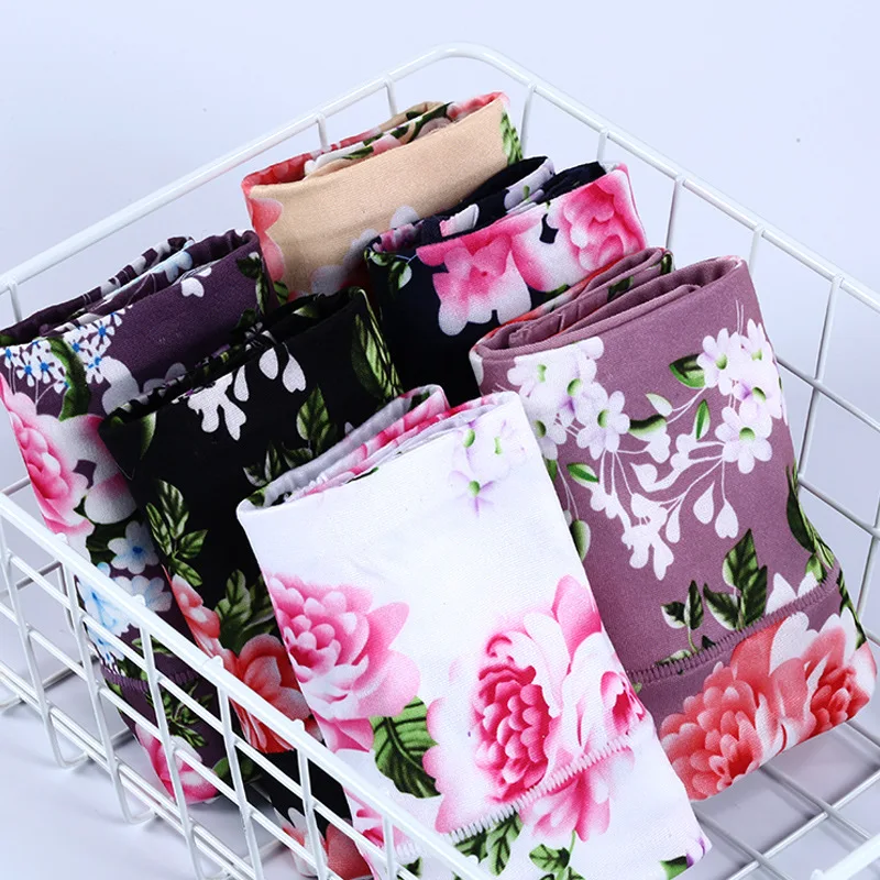 4xl-12xl Floral Panties Women High Waist Underwear Plus Size Cotton Briefs Girls Soft Seamless Lingeries Female Sexy Underpants