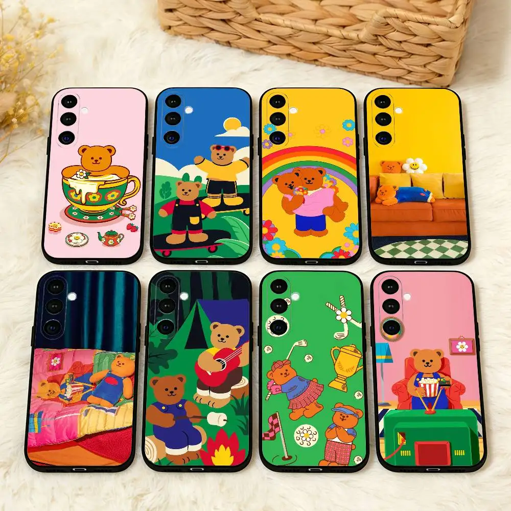 

CUTE W-Wiggle C-Cookie Phone Case For Samsung A73,A21s,A22,A31,A32,A52,A53,A71,A80,Soft Black Shell