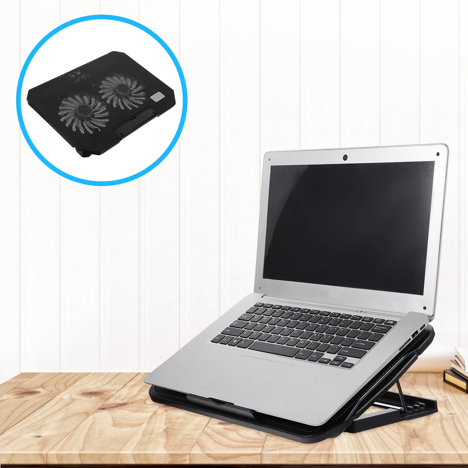 

Laptop Cooling Pad 13 Inch Adjustable Stand With Fan For Notebook Cooler Portable Lightweight Usb Powered Gaming Laptop