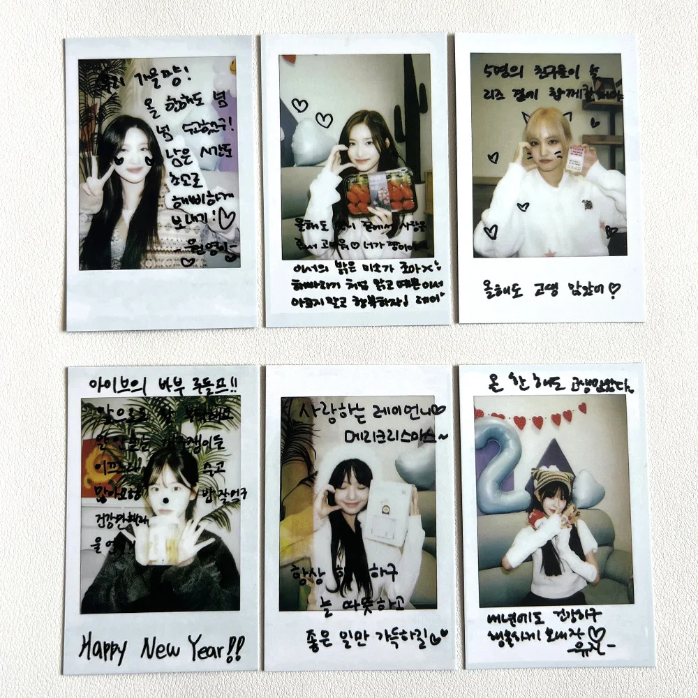 6 pz/set Kpop Idol IVE Lomo Cards schede fotografiche di IVE\'S cartolina Polaroid per la collezione di fan