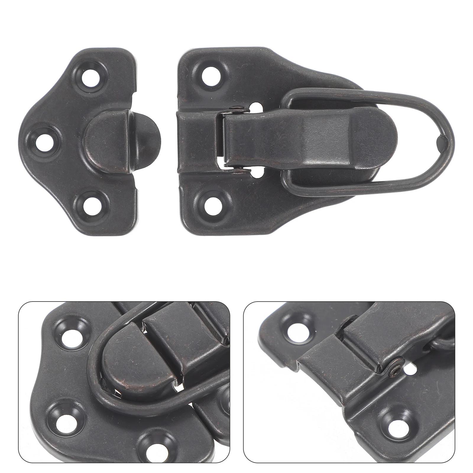 

4pcs Box Hasp Buckles Jewelry Latch Hardware Lock Clasp For Wooden Gift Cabinet Storage Diy Hinge Latch Iron Metal