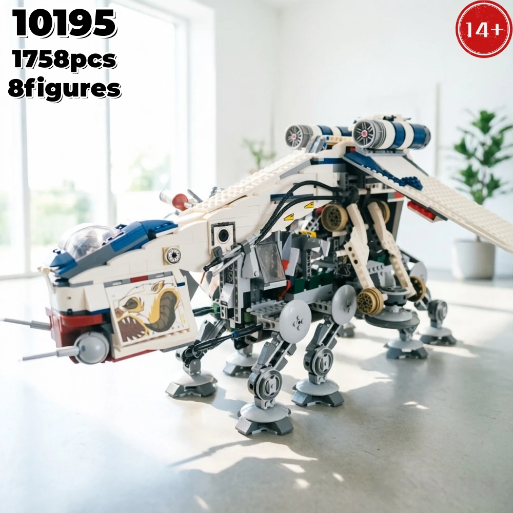 Image of Bestseller Weltraum-Kampf Galaxis-Dropship Bausteine 8 Figuren Walker-Modell 1758 Teile Montage-Bausteine Erwachsenen-Geschenk Spielzeug