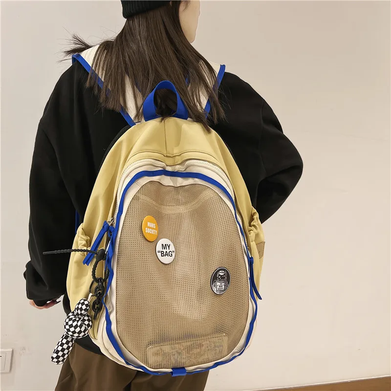 Large Capacity Student Casual Commuter Water-resistant Unisex Schoolbag Simple Personality Backpack Ulzzang Niche Design Sense