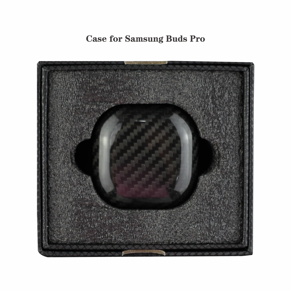 Carbon Fiber material Case for Samsung Galaxy Buds2Pro Ultraslim Cover for BudsLive/Buds 2/Buds Pro Wireless Bluetooth Headphone