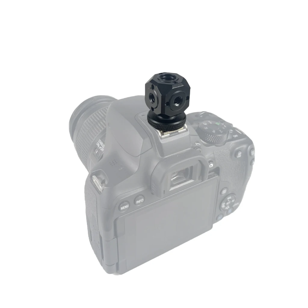 Universal Magic Cubic 1/4 3/8 Schraube Loch Adapter Dual Cube Halterung für DSLR Käfig Rig Flash Monitor Stativ Mikrofon Ständer – Detail 22