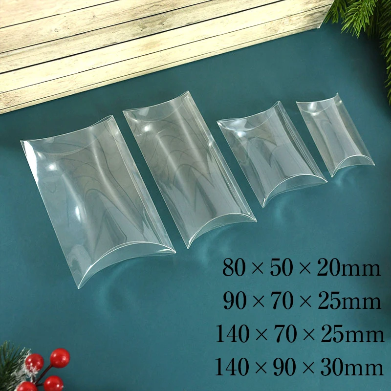 10/20pcs Multis Size Pillow Shape Candy Boxes Wedding Favors Gifts Jewelry Packaging Clear Box Birthday Party Decor Baby Shower view 5