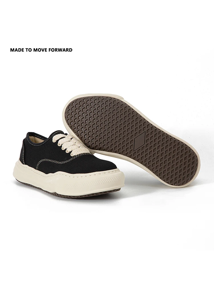 أحذية CNMADE ذات نمط فريد، أحذية صيفية ذات نعل سميك لزيادة الطول، أحذية قماشية للجنسين بأسلوب ياباني، أحذية عصرية قابلة للتنفس