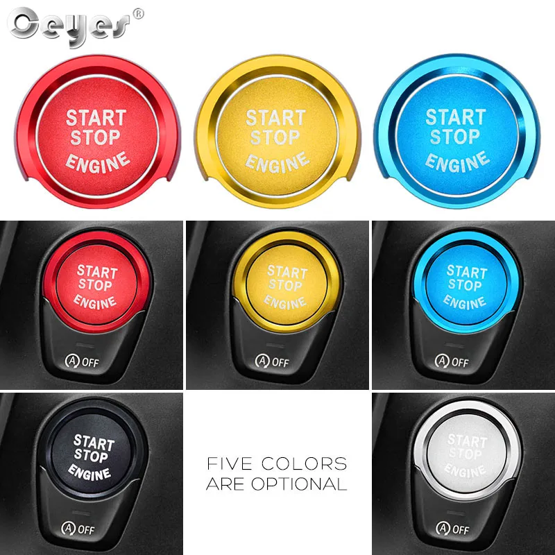 Doofoto Car Styling Engine Start Stop Button Cover Case For Bmw 1 2 3 5 Series X1 X3 X5 X6 Auto Sticker 2019 New Car Accessories