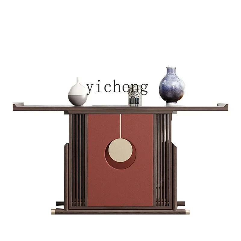 b26 solid wood entrance table entry end view platform aisle opposite door entrance cabinet
