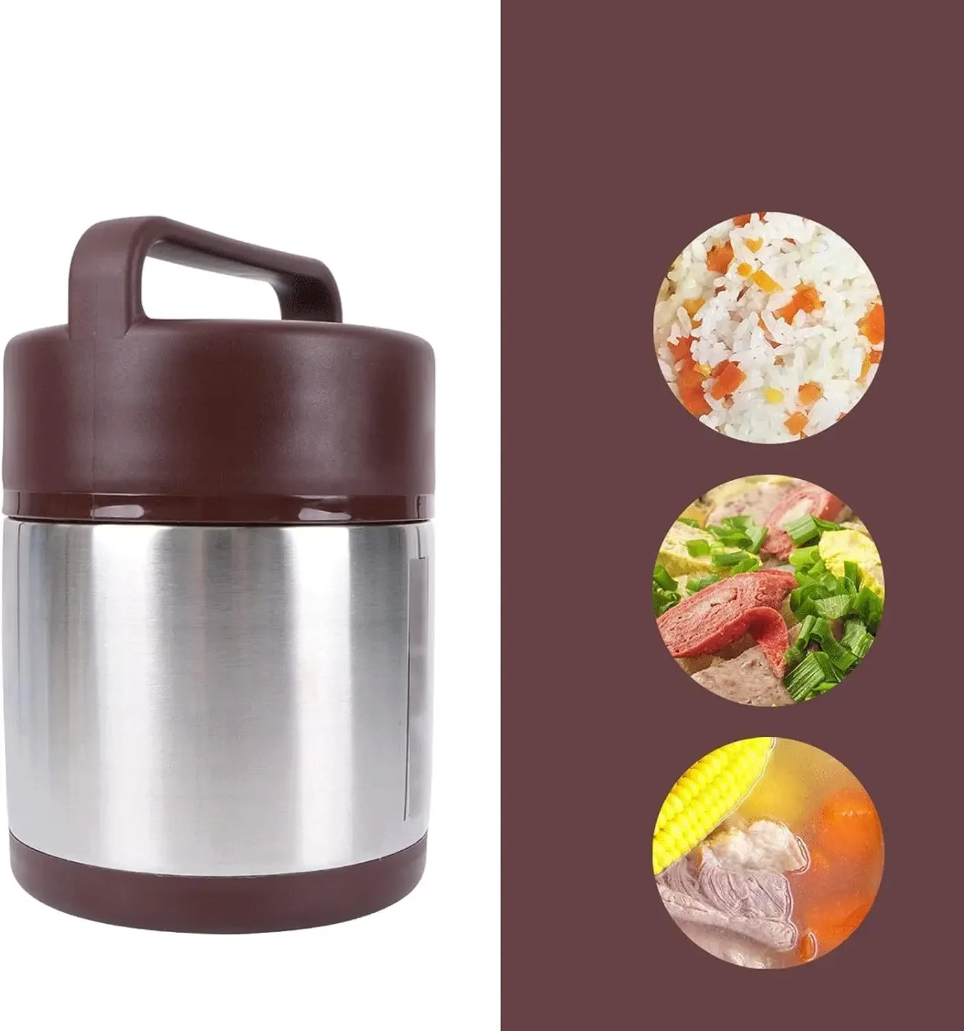 bento lunch box for adults Large Capacity Portable Lunch Box Stainless Steel Vacuum Double Layer Insulation Food Storage Contain view 3