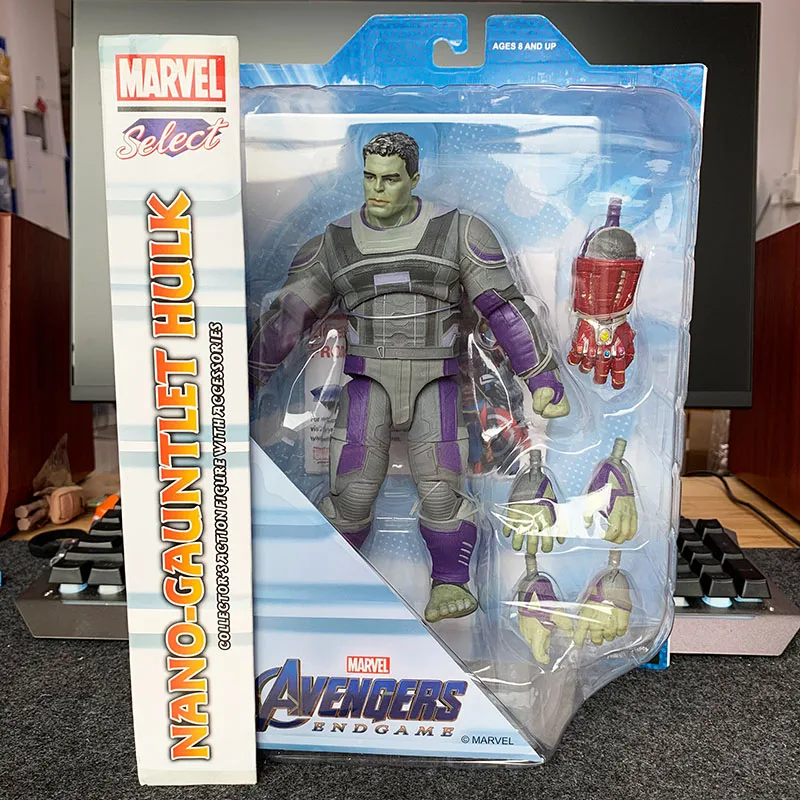 

Оригинальный Костюм Marvel Select The Avengers 4 Dst Endgame, Квантовый костюм, Халк, 7-дюймовая экшн-фигурка, модель, игрушка, настольное украшение, подарок