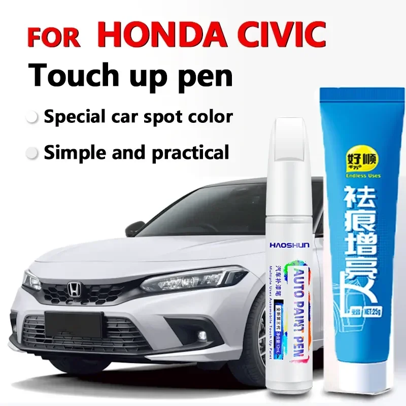 

Подходит для ремонта поверхности краски Honda Civic, жемчужно-белая прозрачная ручка для краски, набор ручек для ремонта краски