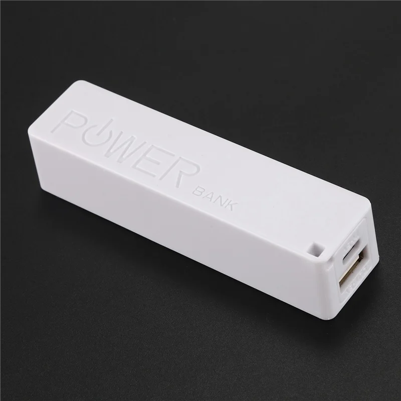 EDT-5X Портативное внешнее зарядное устройство Power Bank 18650 с брелком (без аккумулятора) (белый)