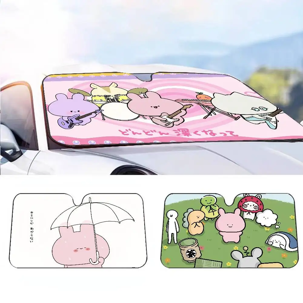 

Cute Cartoon A- Asamimichan Car SunShade Parasol Car Windshield Sun Shade UV Protection and Interior Cooler
