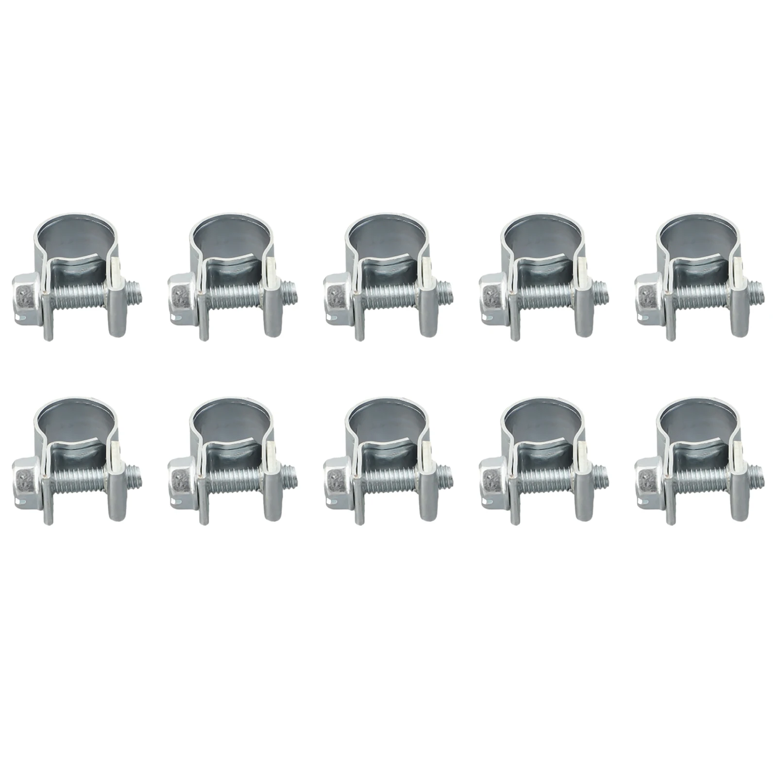 For Miniature Hose Clamps for Automotive Refrigeration and Agricultural Use 7 to 9mm 9 to 11mm Carbon Steel 10 Piece Set