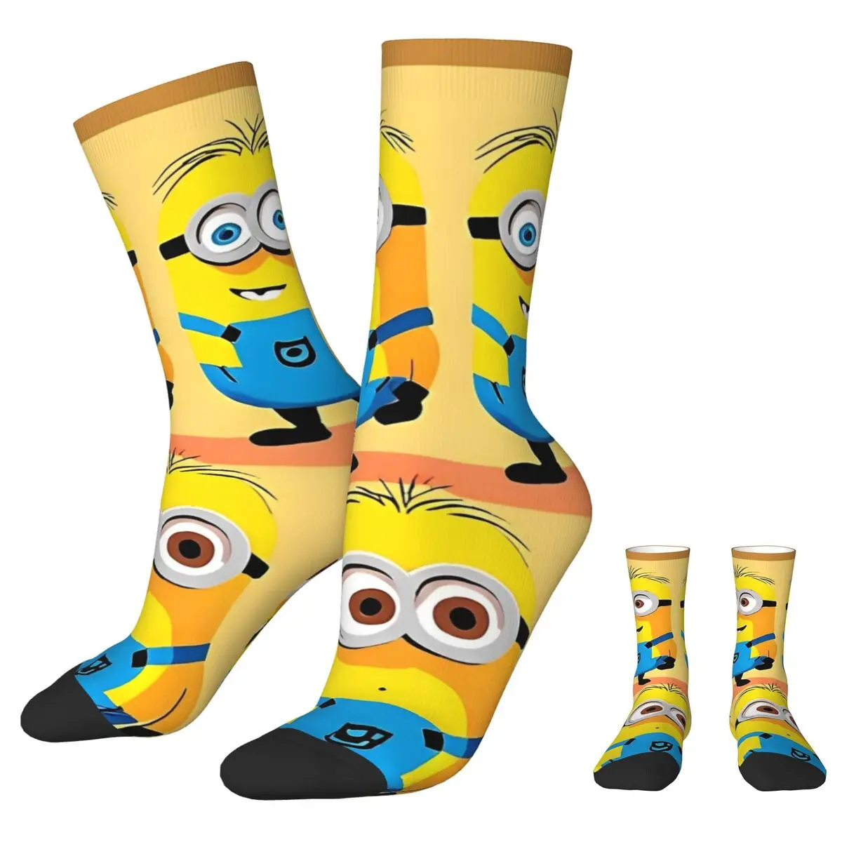 Couple Socks Minions kinder Stockings Winter Kawaii Medium Soft Socks Design Outdoor Sports Non-Slip Socks