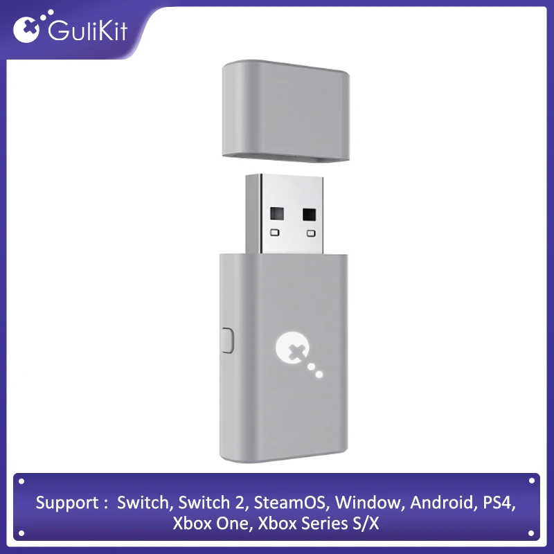Gulikit NS36 Goku 2 draadloze controlleradapterontvanger voor Windows Switch 1/2 PS4 Android Xbox Series S/X, Xbox One-platform