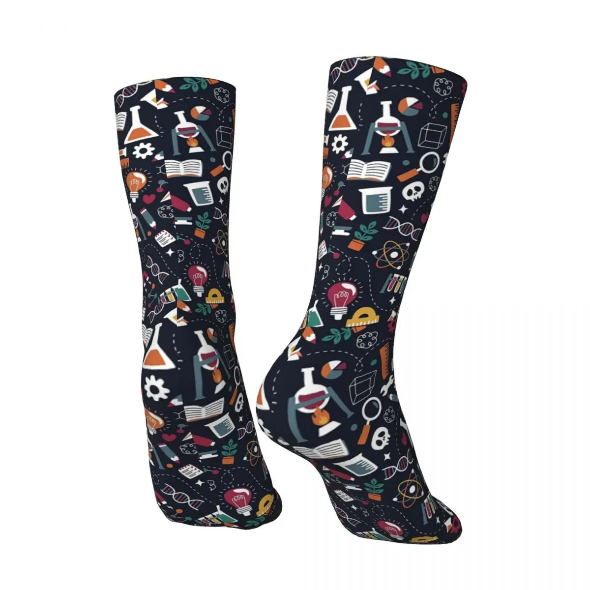 All Seasons Biology And Chemistry Natural Science Socks Harajuku Crew Socks Casual Stockings for Men Women Valentine's Day Gifts