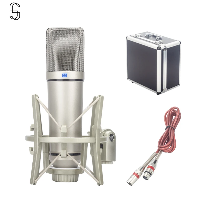 

The u87 condenser microphone set, all-metal 48v,34mmis suitable for professional recording of high-quality vocal music or mixers