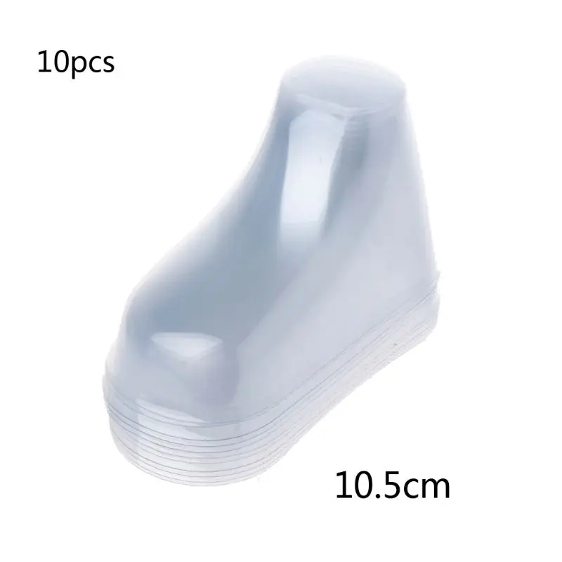 I più nuovi calzini da esposizione di alta qualità scarpe da bottino per bambini 10 pz/pacco 8CM/9CM/10.5CM/11CM/12CM plastica trasparente di colore chiaro