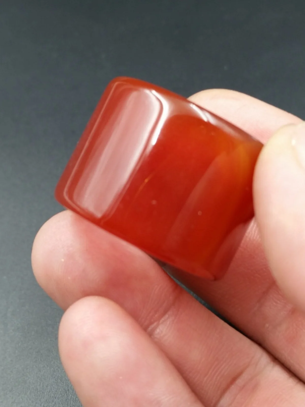 Authentic A goods natural jade ice red  agate ring men factory outlet