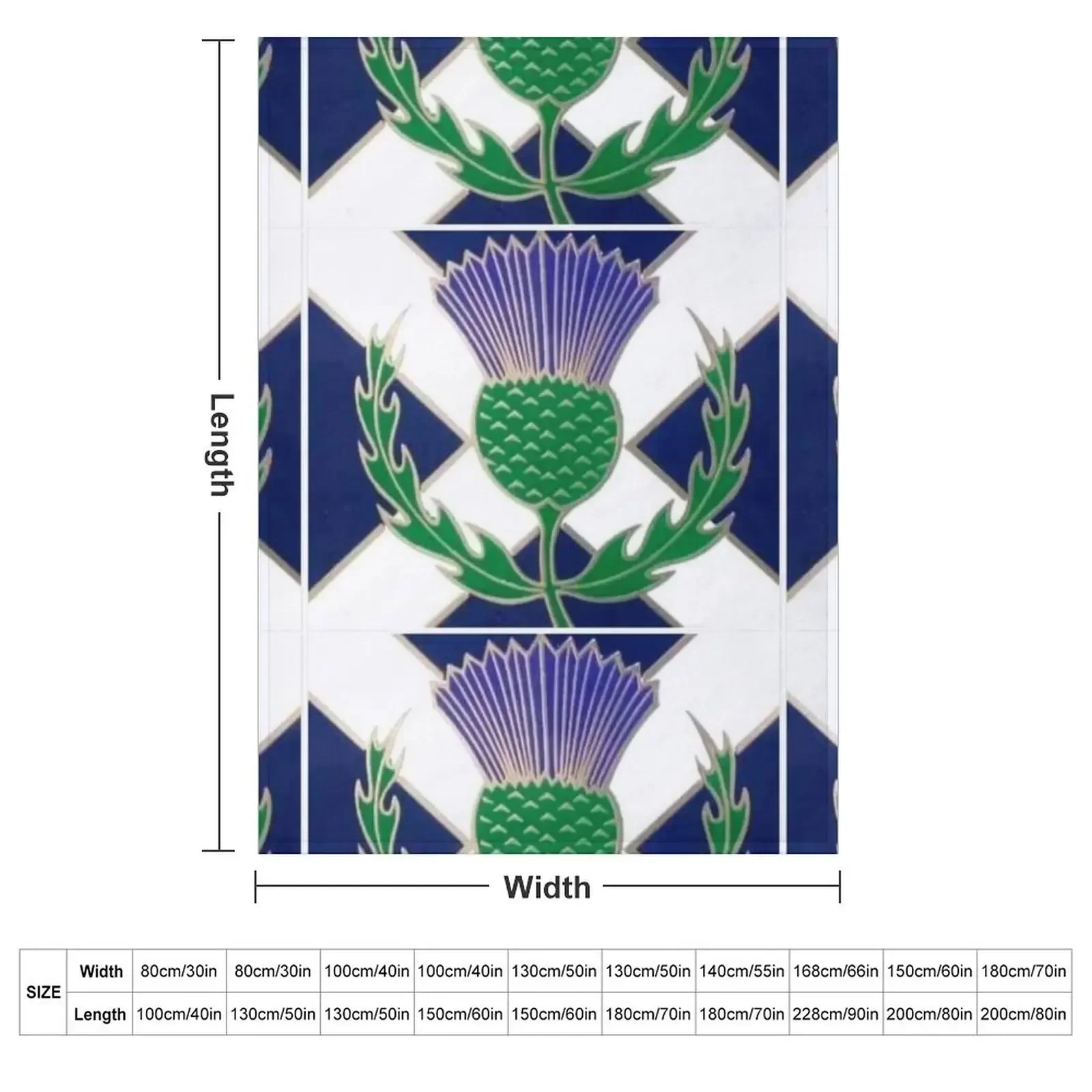 Flag of Scotland and Thistle Throw Blanket couch cozy soft plush fuzzy picnic outdoor blanket