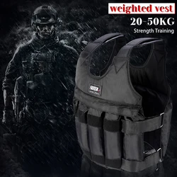 50Kg Fitness Sport Gewogen Vest Verstelbare Workout Training Training Gewicht Dragende Kleding Kracht Fysieke Training