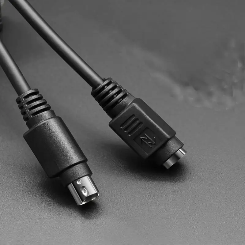 1 Piece Pure Copper Mouse Keyboard Extension Cable Head Round  Male To Male To Female 6 Pin MD6 Pin Extender