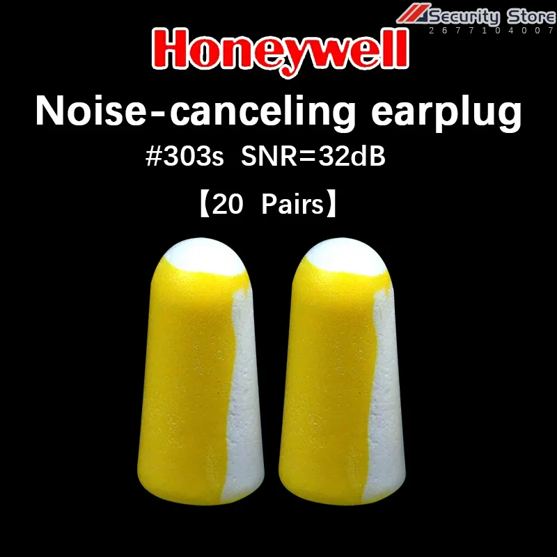 20 Pairs Honeywell 303S Anti-Noise Sleep Earplugs Small Industrial Noise Canceling SNR=32dB Noise-Isolating Earplugs