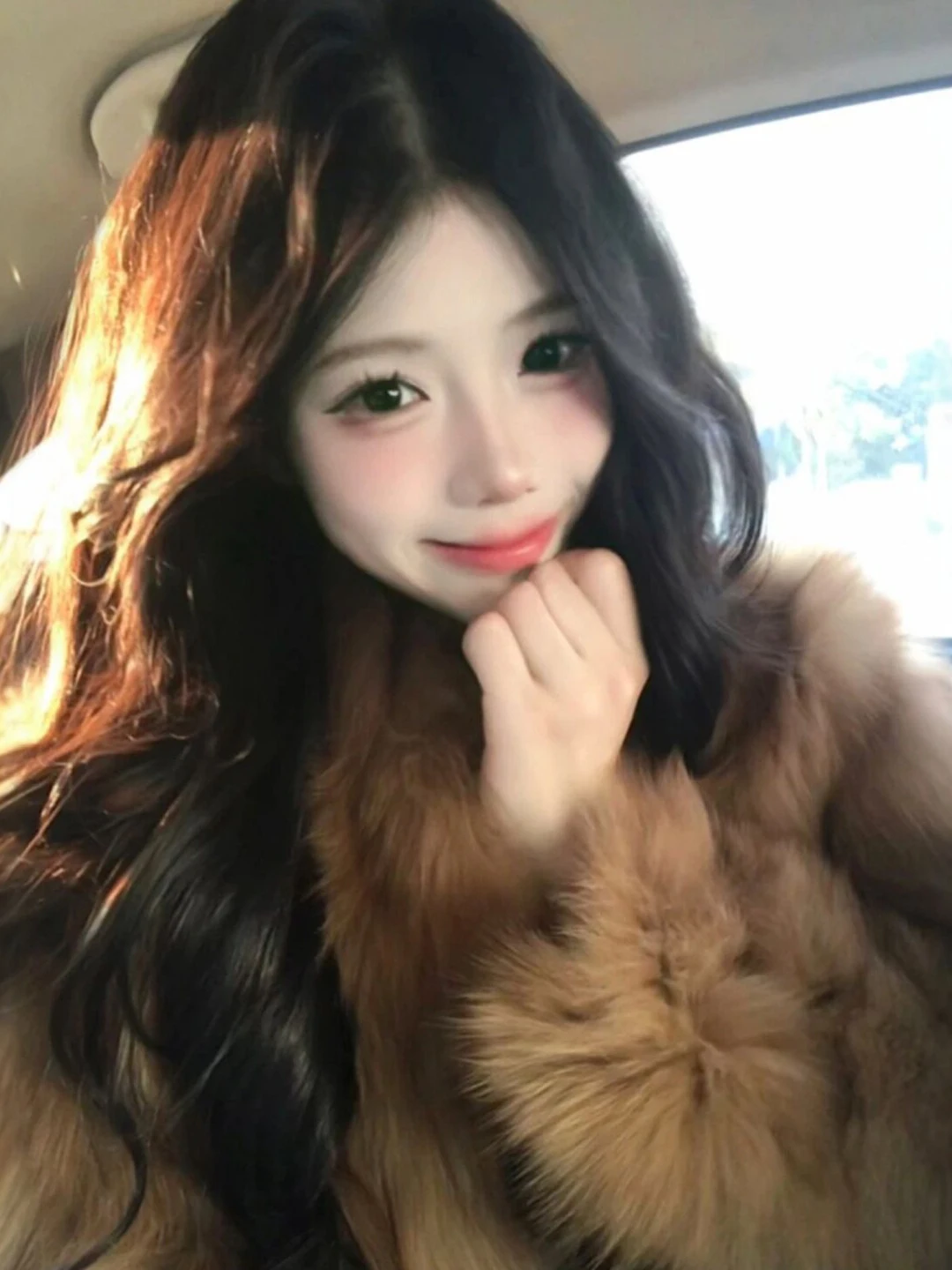 

Retro Ladylike Fur Coat Ele Faionable Unique Beautiful Whole-Pelt Leather And Fur Inteated Warmth Insulated Outerwear