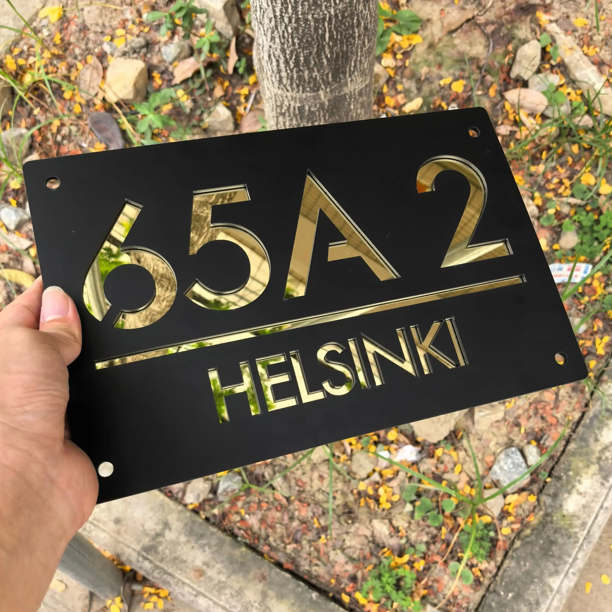 Large External House Numbers Sign Personalized Modern Residential Number House Plate 3D Laser Cutting Acrylic Numbe Street Sign