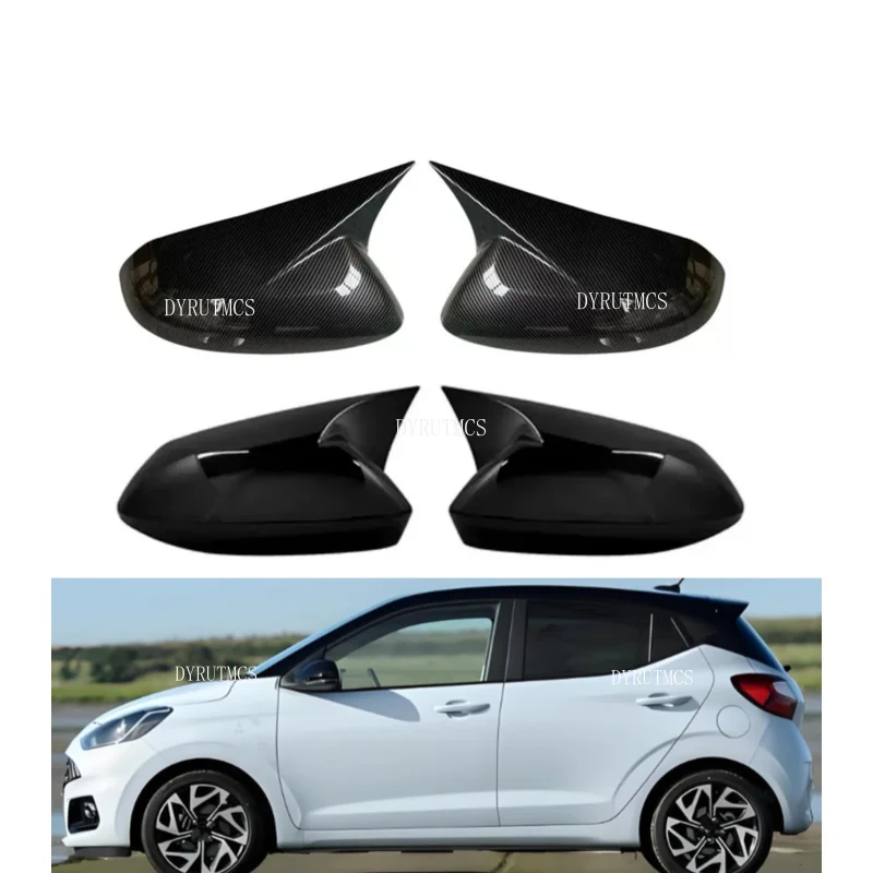 

Car Rearview Side Mirror Cover Fit For Hyundai I10 2015 2016 2017 2018 2019 2020 Wing Cap Rear View Case Trim Carbon Fiber