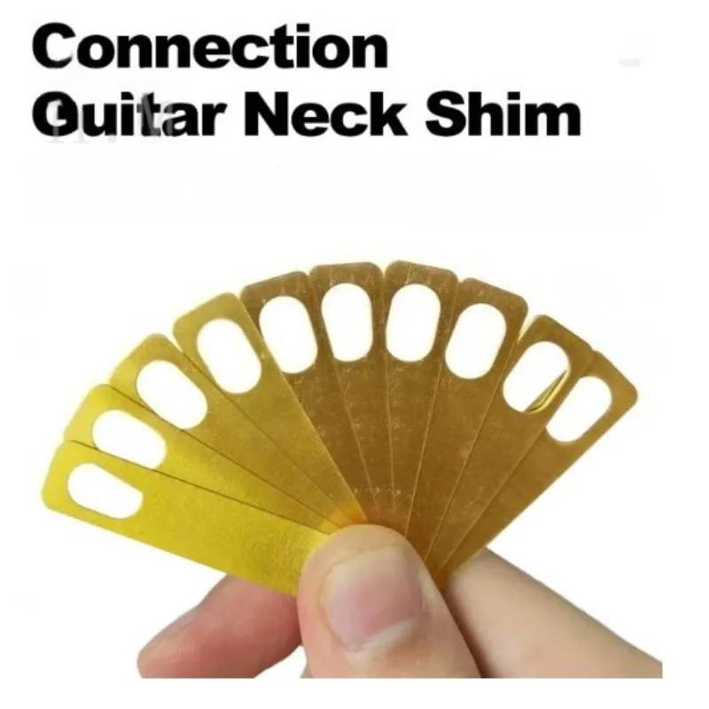 4 Pieces Electric Guitar Connecting Plate Square Handle Connecting Piano Plate Neck Heightening Metal Gasket