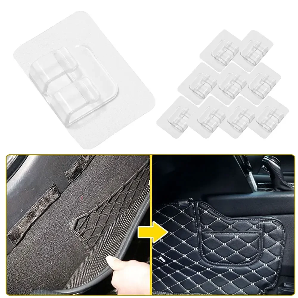 

10X Car Floor Mats Anti-Slip Clip Hook Carpet Fixing Grips Clamps Holders Auto Fastener Retainer Tools Universal Car Sticker