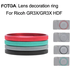 FOTGA Aluminium Lens Ring For Ricoh GRIIIX/GR3X HDF Camera Replaces For Ricoh GN-1 Lens Decoration Ring Cap Black Red Grey color