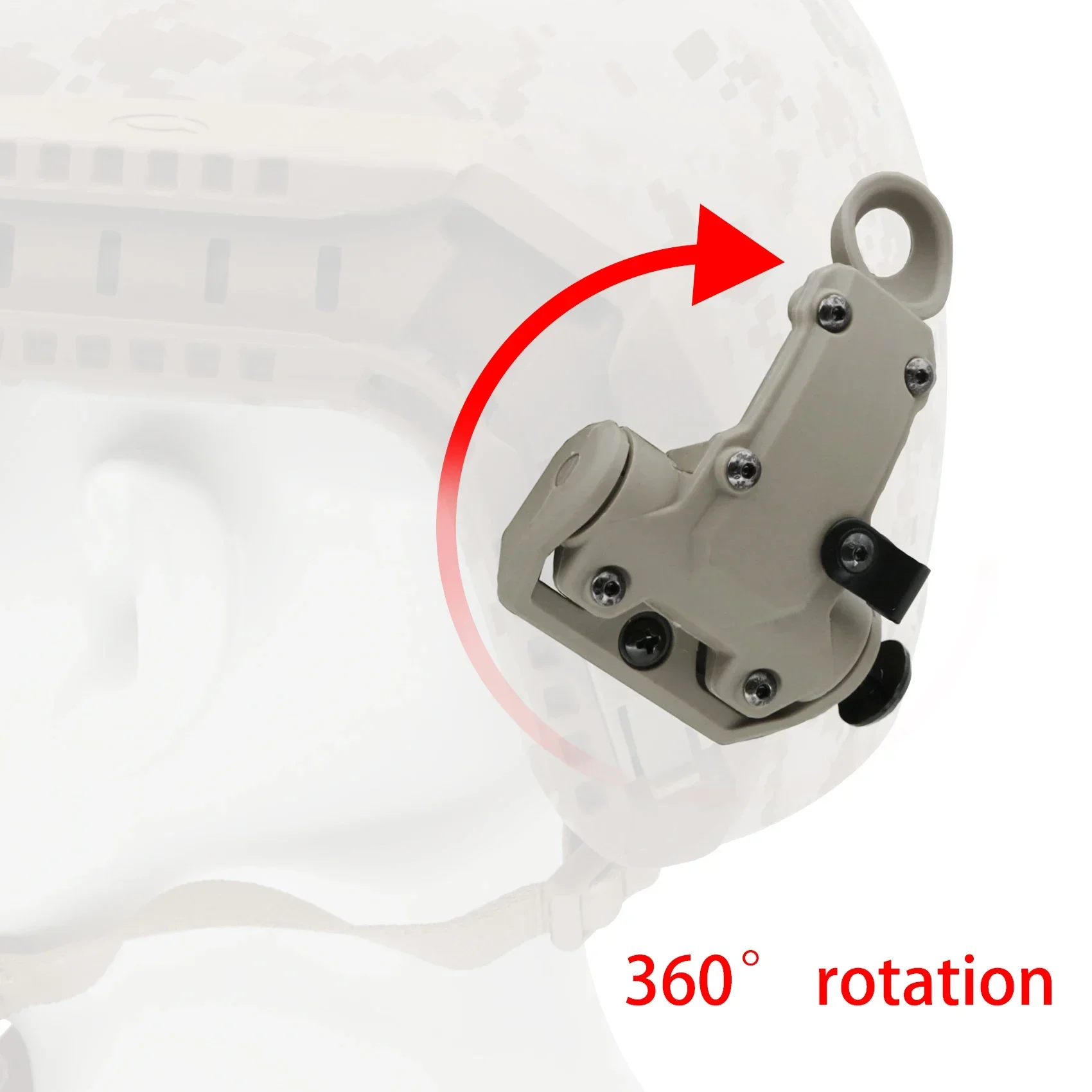 ARC OPS-CORE Rail T-Arm Mount Adapter Bracket Compatible with RAC Tactical Headphones, Airsoft Sports Tactical Headphones